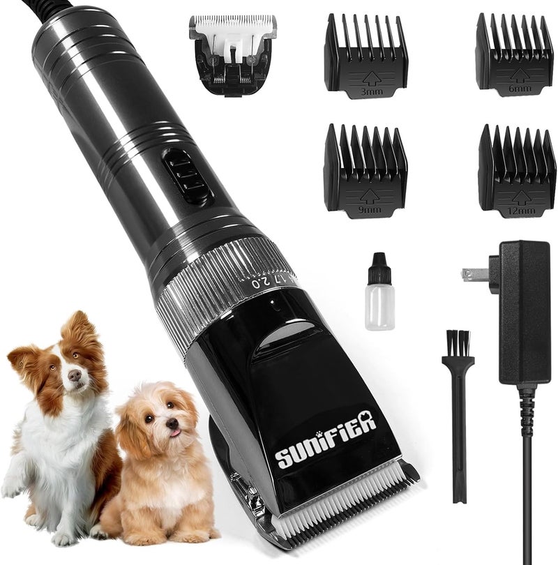 Sunifier Professional Dog Grooming Clippers for Thick Coat - Dog Hair Trimmer for Grooming Kit- Sheep Shears for Thick Hair – Pet Grooming Clippers for Dogs, Cats, Sheeps, Horse (Black) - Image 1